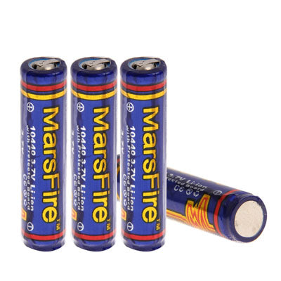 4 PCS MarsFire 10440 630mAh Rechargeable Li-ion Battery with Protected Board(Blue)