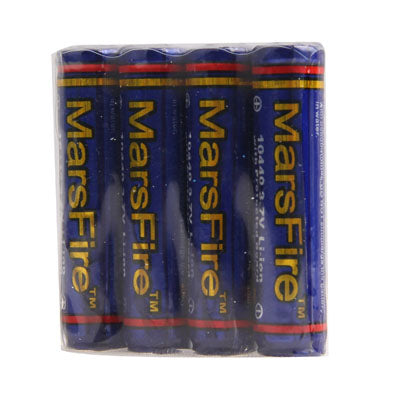 4 PCS MarsFire 10440 630mAh Rechargeable Li-ion Battery with Protected Board(Blue)