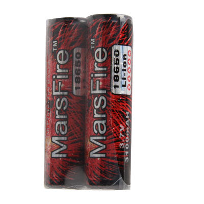 2 PCS MarsFire 18650 3100mAh Rechargeable Li-ion Battery with Protected Board(Red)