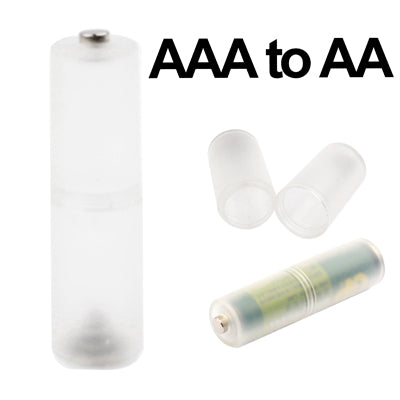 AAA to AA Size Battery Converter Adaptor Adapter Case(White)