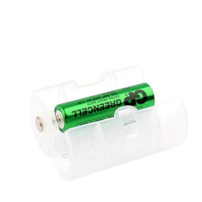 AA to D Size Battery Converter Adaptor Adapter Case(White)
