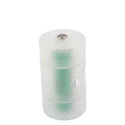 AA to D Size Battery Converter Adaptor Adapter Case(White)