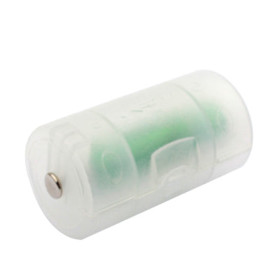 AA to D Size Battery Converter Adaptor Adapter Case(White)