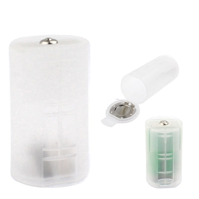 2 x AA to D Size Battery Converter Adaptor Adapter Case (3V)(White)