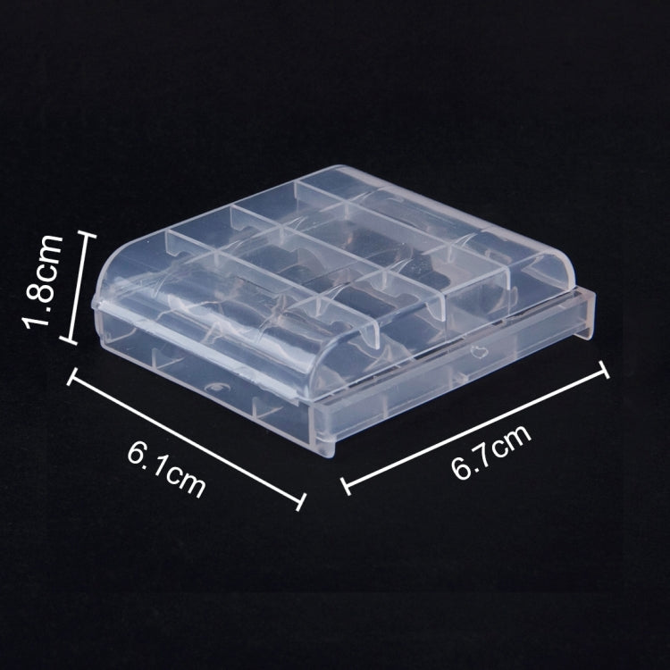 Plastic Battery Storage Case Box for 4 x AA Batteries (Not Include Batteries)(White)