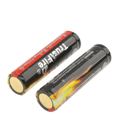 TrustFire 18650 2400mAh 3.7V Long Lasting Rechargeable Lithium ion Battery with Circuit Protection (2pcs in one packaging, the price is for 2pcs)(Black)