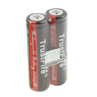 TrustFire 18650 2400mAh 3.7V Long Lasting Rechargeable Lithium ion Battery with Circuit Protection (2pcs in one packaging, the price is for 2pcs)(Black)