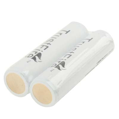2 PCS TrustFire 18650 2000mAh 3.7V Long Lasting Rechargeable Lithium ion Battery with Circuit Protection(White)