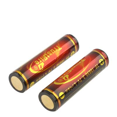 TrustFire 18650 3000mAh 3.7V Long Lasting Rechargeable Lithium ion Battery with Circuit Protection (2pcs in one packaging, the price is for 2pcs)(Red)