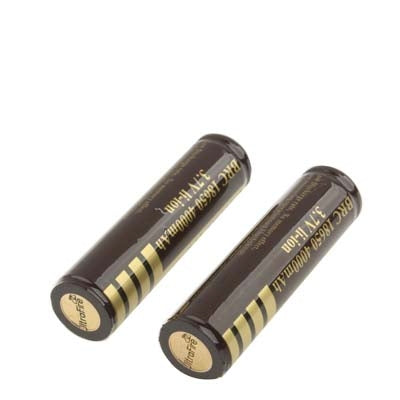 2 PCS UltraFire 18650 4000mAh 3.7V Long Lasting Rechargeable Lithium ion Battery with Circuit Protection(Coffee)