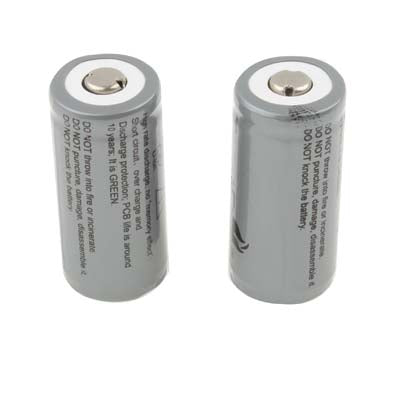 TrustFire 16340 880mAh 3.6V Long Lasting Rechargeable Lithium ion Battery with Circuit Protection (2pcs in one packaging, the price is for 2pcs)(Grey)