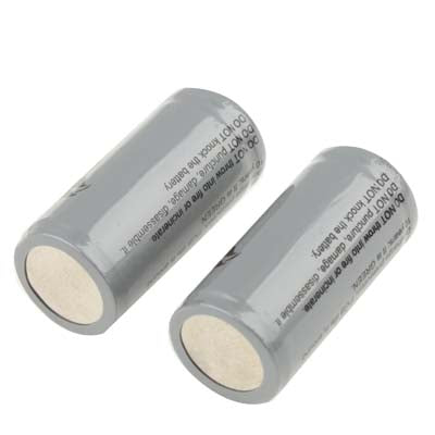 TrustFire 16340 880mAh 3.6V Long Lasting Rechargeable Lithium ion Battery with Circuit Protection (2pcs in one packaging, the price is for 2pcs)(Grey)