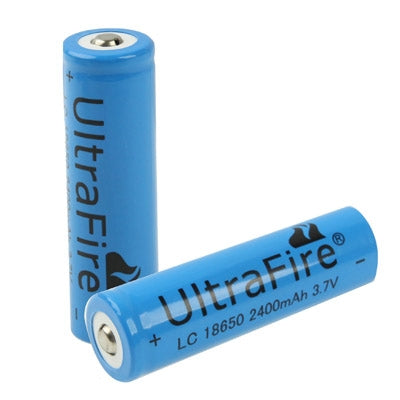 UltraFire TR 18650 2400mAh 3.7V Long Lasting Rechargeable Lithium ion Battery (2pcs in one packaging, the price is for 2pcs)(Blue)