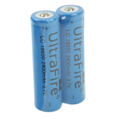 UltraFire TR 18650 2400mAh 3.7V Long Lasting Rechargeable Lithium ion Battery (2pcs in one packaging, the price is for 2pcs)(Blue)