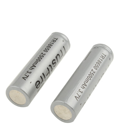 TrustFire TR 18650 2500mAh 3.7V Long Lasting Rechargeable Lithium ion Battery (2pcs in one packaging, the price is for 2pcs)(Grey)