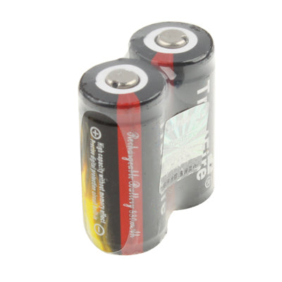 2 PCS TrustFire TF 16340 880mAh 3.7V Long Lasting Rechargeable Lithium ion Battery(Black)