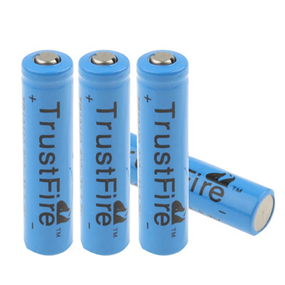 TrustFire TR 10440 600mAh 3.7V Long Lasting Rechargeable Lithium ion Battery (4pcs in one packaging, the price is for 4pcs)(Blue)