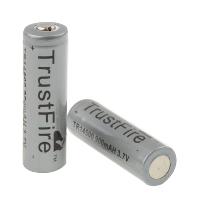 TrustFire TR 14500 900mAh 3.7V Long Lasting Rechargeable Lithium ion Battery (2pcs in one packaging, the price is for 2pcs)(Grey)