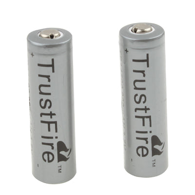 TrustFire TR 14500 900mAh 3.7V Long Lasting Rechargeable Lithium ion Battery (2pcs in one packaging, the price is for 2pcs)(Grey)