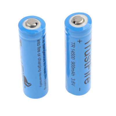 2 PCS TrustFire TR 14500 900mAh 3.6V Long Lasting Rechargeable Lithium ion Battery(Blue)