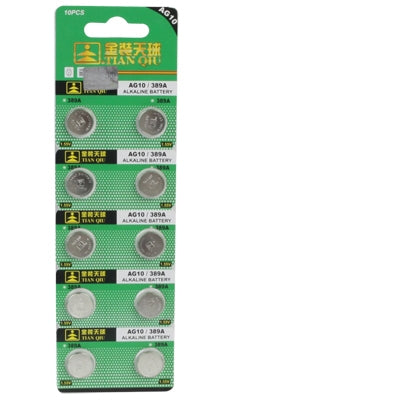 AG10 / 389A 1.55V Alkaline Button Battery (10 pcs in one packaging, the price is for 10 pcs)