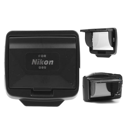 Digital LCD Sunshade Hood Screen Protector for Nikon D80(Black)