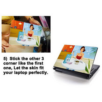 Cartoon Picture Laptop Skin Sticker, Support Laptop Size: 10.2 inch, 13.3 inch, 14.1 inch, 15 inch