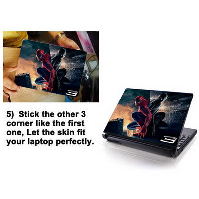 Spider Man Picture Laptop Skin Sticker, Support Laptop Size: 10.2 inch, 13.3 inch, 14.1 inch, 15 inch