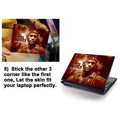 Lebron James Picture Laptop Skin Sticker, Support Laptop Size: 10.2 inch, 13.3 inch, 14.1 inch, 15 inch