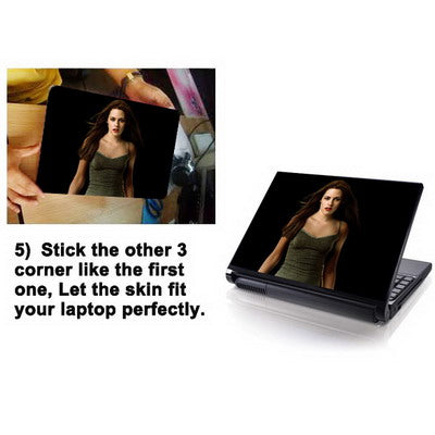 Kristen Stewart Picture Laptop Skin Sticker, Support Laptop Size: 10.2 inch, 13.3 inch, 14.1 inch, 15 inch