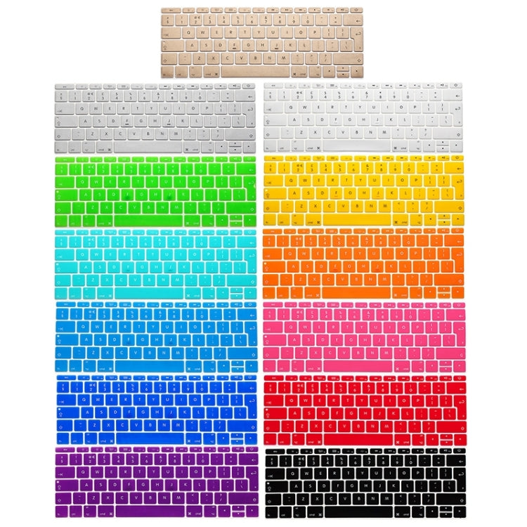 Soft 12 inch Translucent Colorized Keyboard Protective Cover Skin for new MacBook, European Version