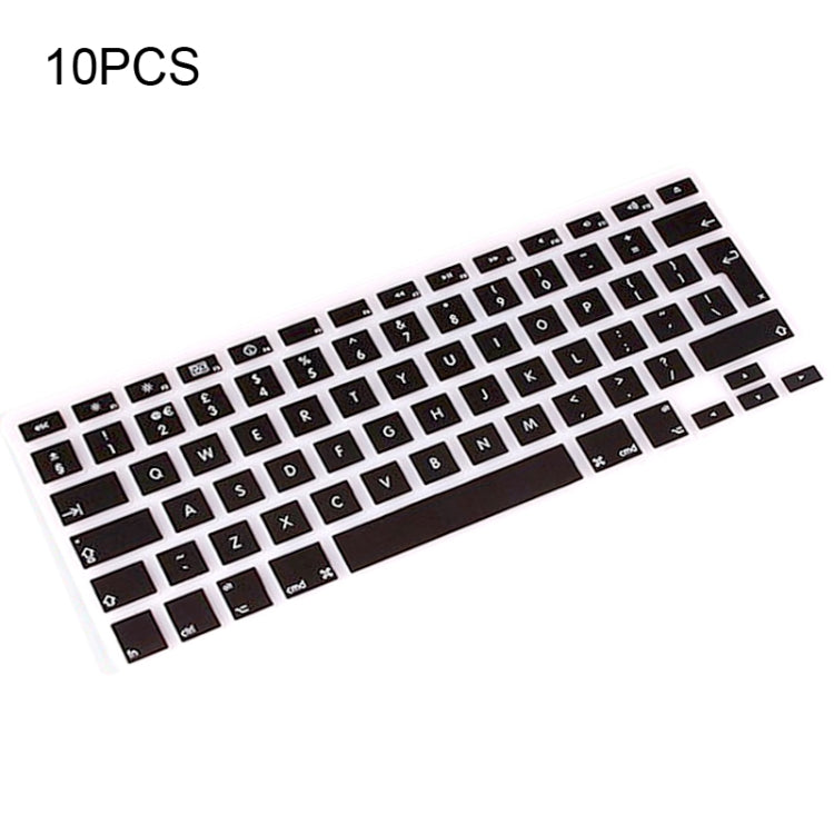 10 PCS Silicone Soft European-style English Keyboard Protector Cover Skin for MacBook Pro 13.3 inch / 15.4 inch / 17.3 inch