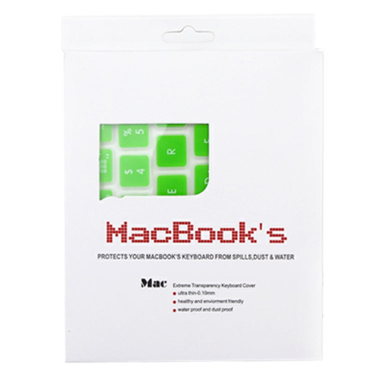 10 PCS Silicone Soft European-style English Keyboard Protector Cover Skin for MacBook Pro 13.3 inch / 15.4 inch / 17.3 inch