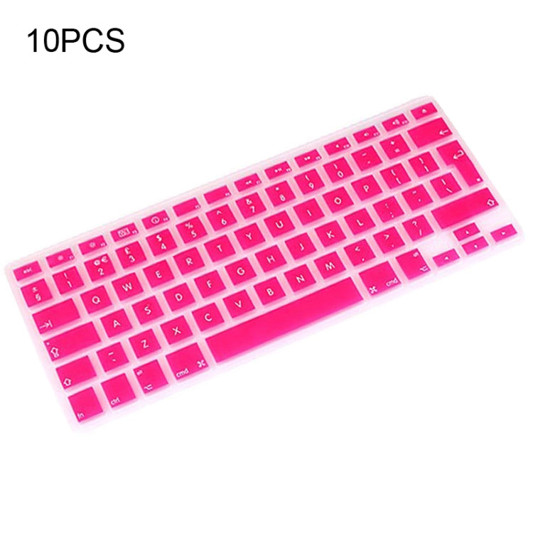 10 PCS Silicone Soft European-style English Keyboard Protector Cover Skin for MacBook Pro 13.3 inch / 15.4 inch / 17.3 inch