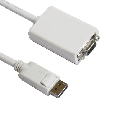 DisplayPort Male to VGA Female Adapter, Cable Length: 10CM(White)