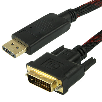 Braided DisplayPort Male to DVI Male High Digital Adapter Cable, Length: 1.8m
