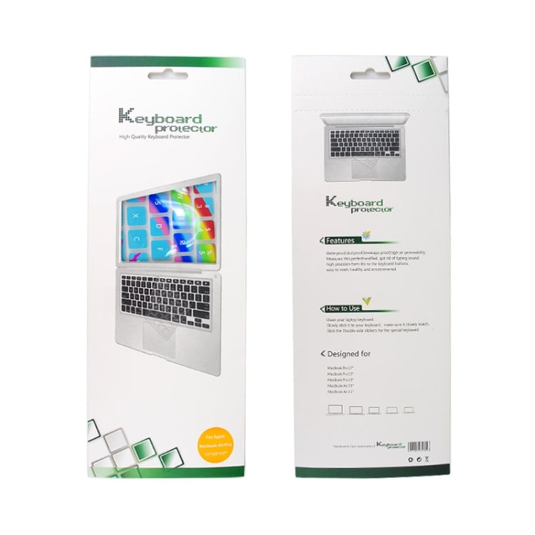 Universal Rainbow Pattern Silicon Soft Keyboard Protector Cover Skin Protective Film for MacBook 13.3 inch & 15.4 inch