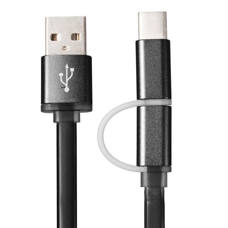 1m 2 in 1 Jelly Type USB-C / Type-C 3.1 & Micro USB to USB Data / Charger Cable for Macbook, Chromebook, Letv, Galaxy S6 / S6 edge / S6 edge+ / Note 5 edge, HTC, LG, Sony, Nokia
