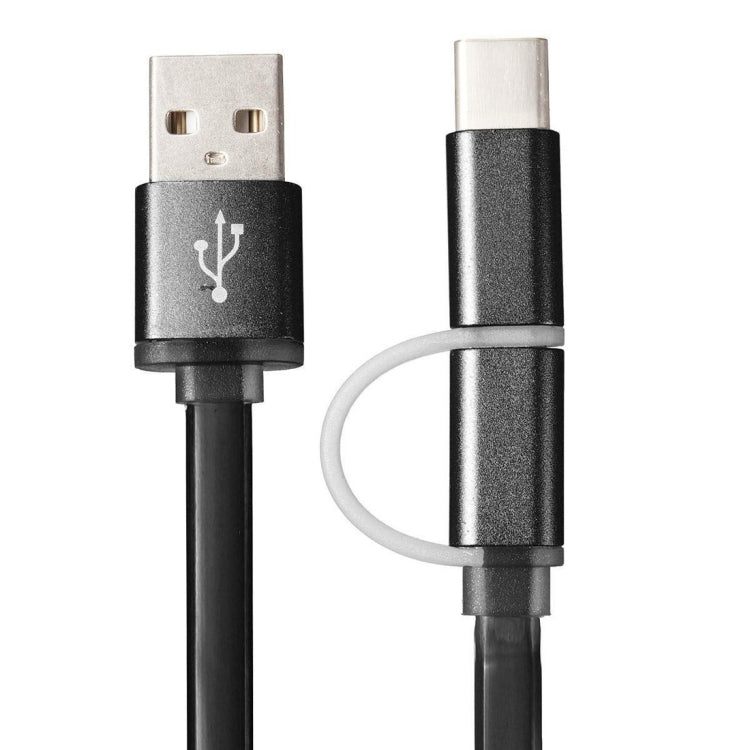 1m 2 in 1 Jelly Type USB-C / Type-C 3.1 & Micro USB to USB Data / Charger Cable for Macbook, Chromebook, Letv, Galaxy S6 / S6 edge / S6 edge+ / Note 5 edge, HTC, LG, Sony, Nokia