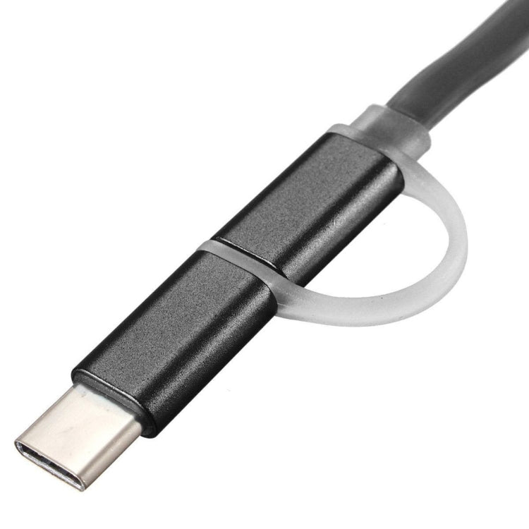 1m 2 in 1 Jelly Type USB-C / Type-C 3.1 & Micro USB to USB Data / Charger Cable for Macbook, Chromebook, Letv, Galaxy S6 / S6 edge / S6 edge+ / Note 5 edge, HTC, LG, Sony, Nokia