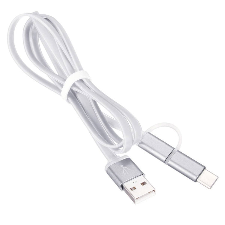 1m 2 in 1 Jelly Type USB-C / Type-C 3.1 & Micro USB to USB Data / Charger Cable for Macbook, Chromebook, Letv, Galaxy S6 / S6 edge / S6 edge+ / Note 5 edge, HTC, LG, Sony, Nokia