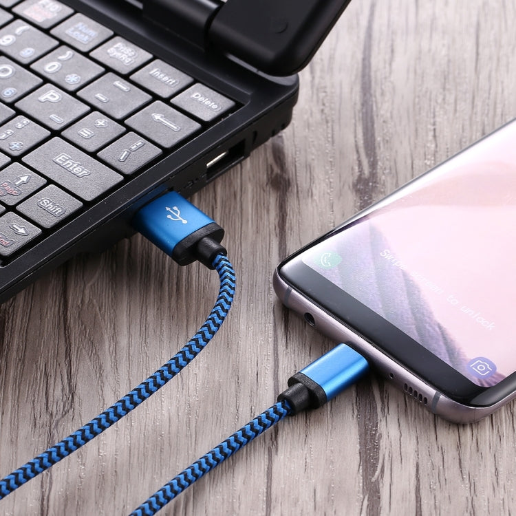 1m Woven Style USB-C / Type-C 3.1 to USB 2.0 Data Sync Charge Cable