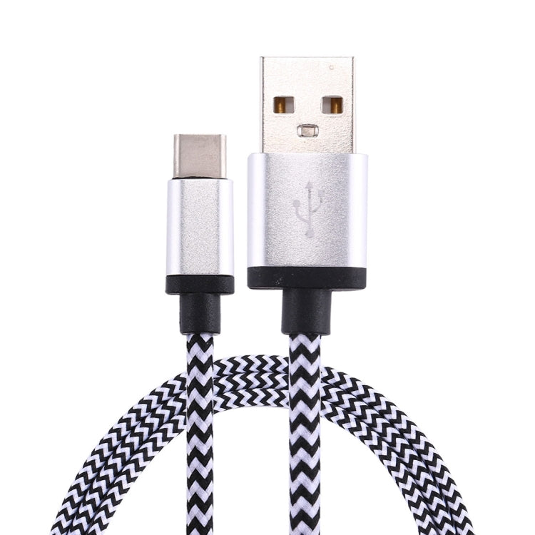 1m Woven Style USB-C / Type-C 3.1 to USB 2.0 Data Sync Charge Cable