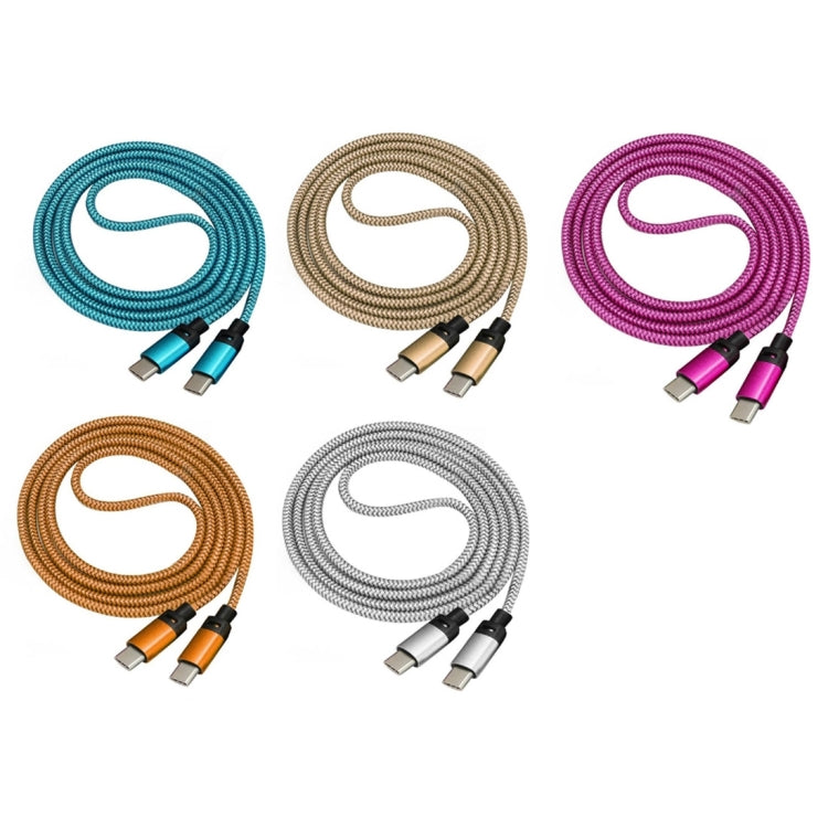 1.2m Woven Style Metal Head USB-C / Type-C 3.1 to USB-C / Type-C 3.1 Data & Charge Cable for Galaxy S8 & S8 + / LG G6 / Huawei P10 & P10 Plus / Xiaomi Mi 6 & Max 2 and other Smartphones