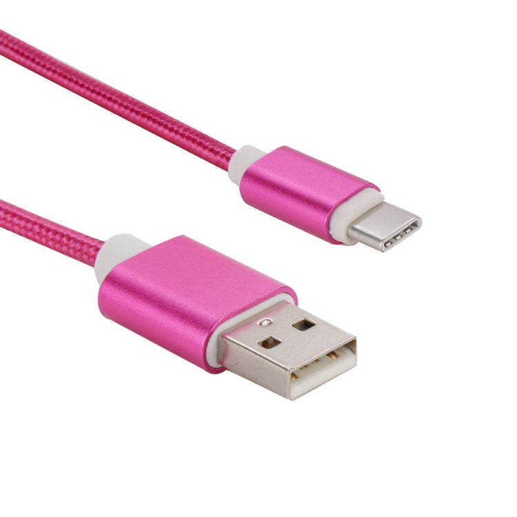 1.5m Woven Style Metal Head USB-C / Type-C 3.1 to USB 2.0 Data & Charge Cable for Samsung Galaxy S8 & S8 + / LG G6 / Huawei P10 & P10 Plus / Oneplus 5 and other Smartphones