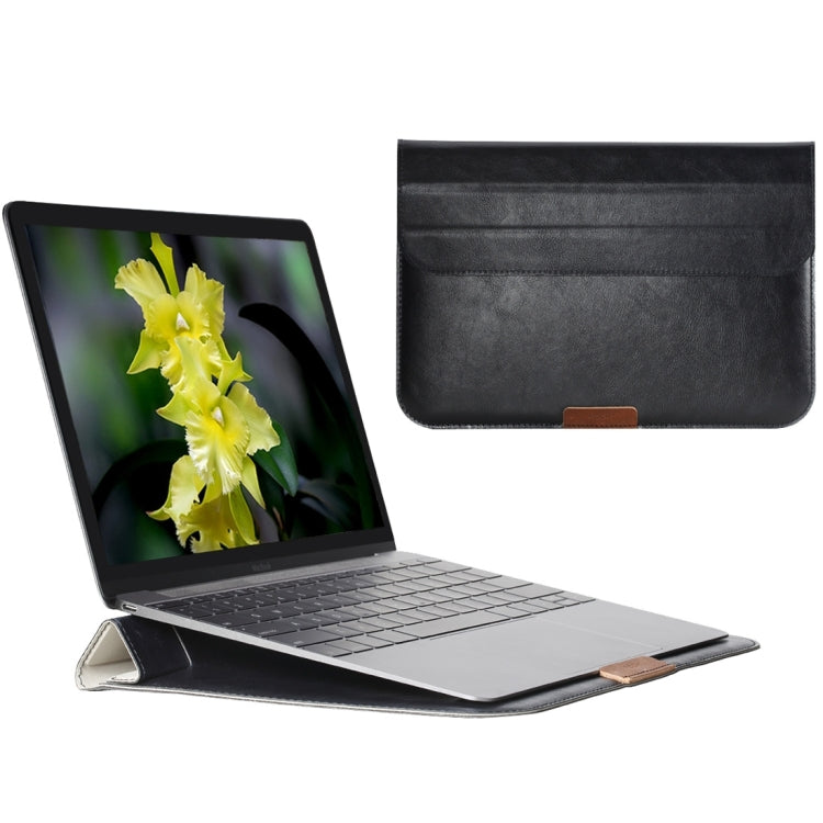 Rock Stylish Apple Laptop Leather Bag Sleeve Case with Holder for Macbook Air & iPad Pro 13 inch(Black)