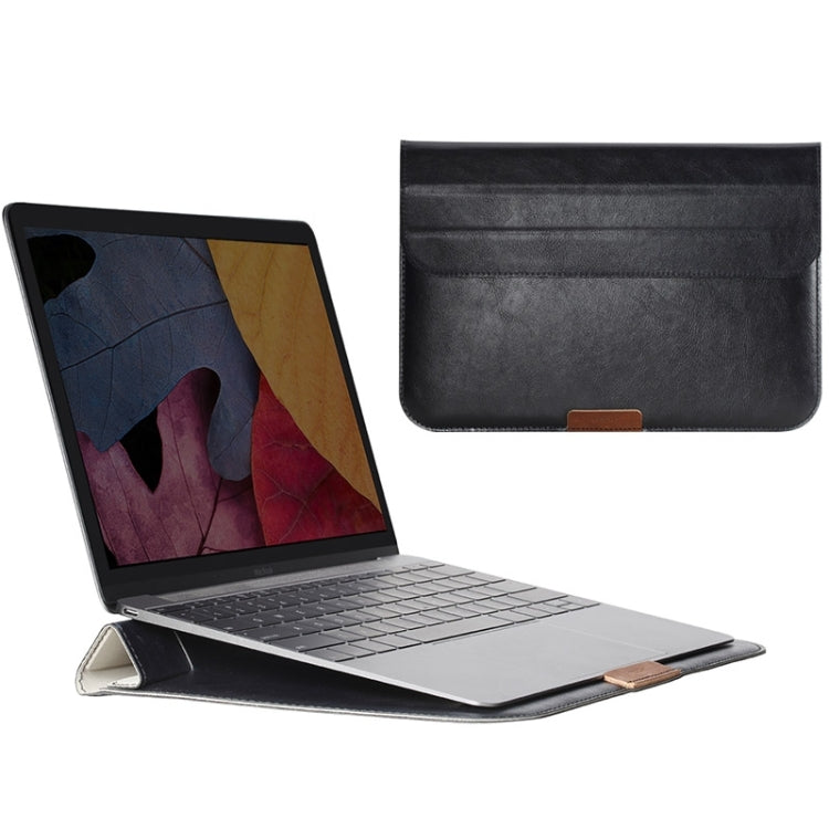 ROCK Sleeve PU Leather Case Bag with Holder for New Macbook 12 inch Laptop
