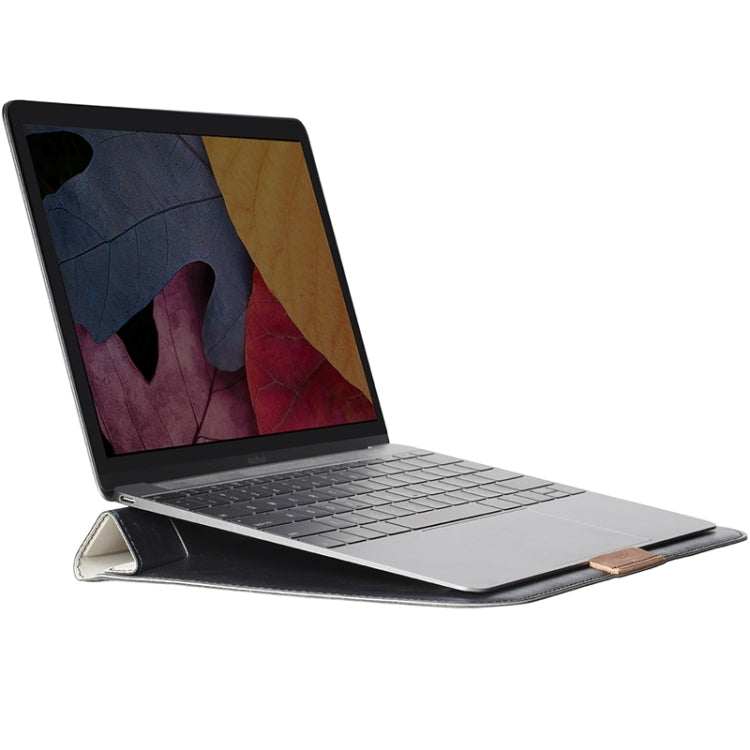 ROCK Sleeve PU Leather Case Bag with Holder for New Macbook 12 inch Laptop