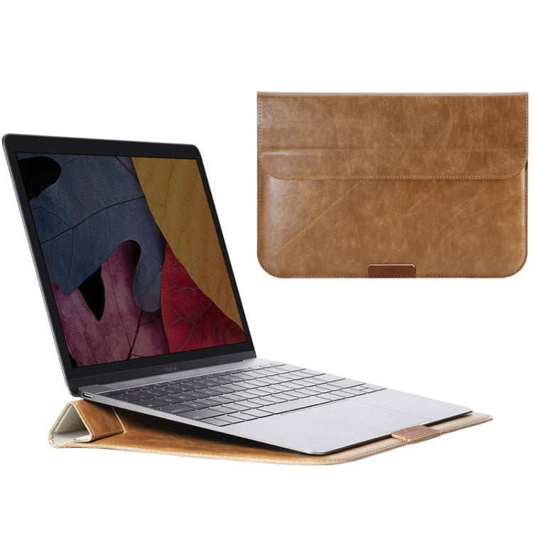 ROCK Sleeve PU Leather Case Bag with Holder for New Macbook 12 inch Laptop
