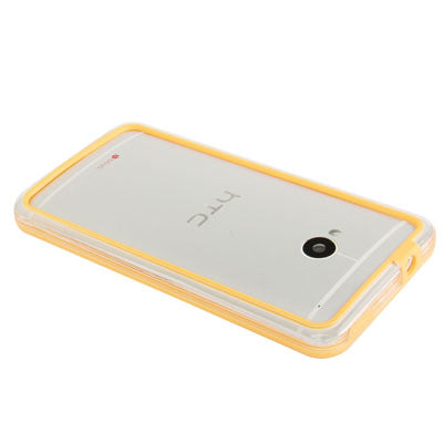 TPU + Transparent Plastic Bumper Frame Case for HTC One / M7